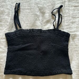 NWOT Abercrombie cinched tank top black size small